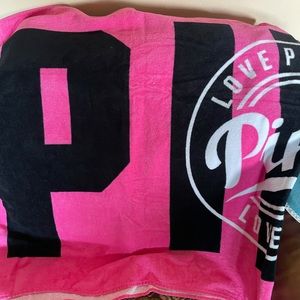 Pink Victoria’s Secret beach towel